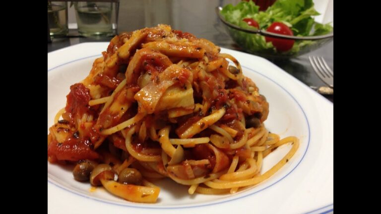 きのこのトマトパスタ