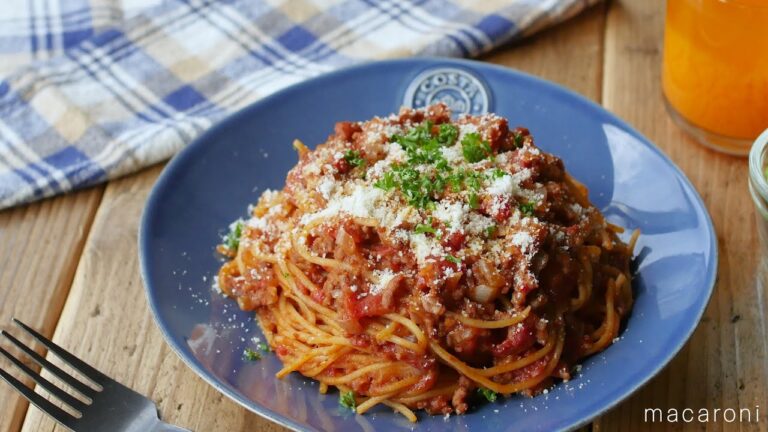 簡単ワンボウル！レンチンミートソースパスタ