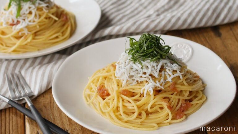 【すぐ麺】和えるだけ！しらすと梅の和風パスタ