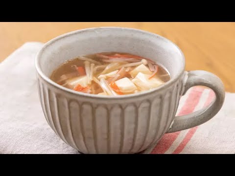 豆腐とかにかまのとろみ中華スープ