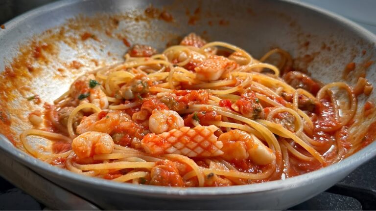 冷凍シーフードミックスが劇的に美味しくなる【トマトパスタ】プロはこうする！ペスカトーラ