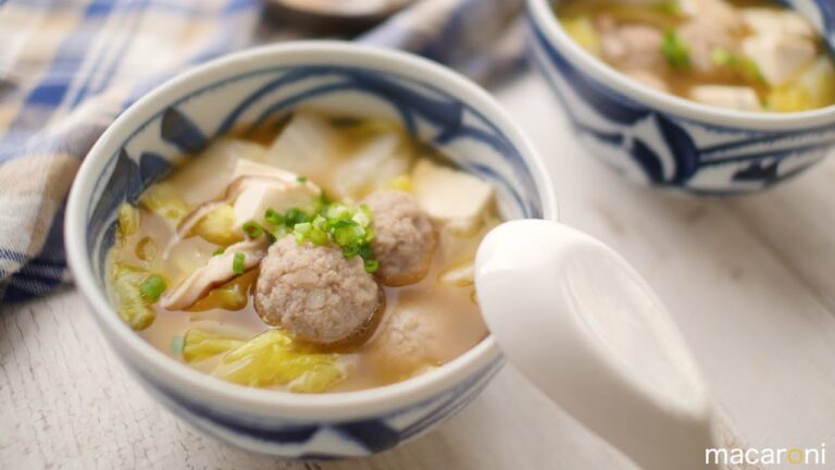 うまみじ〜んわり 鶏団子と 白菜の 具だくさん 中華スープの レシピ 作り方