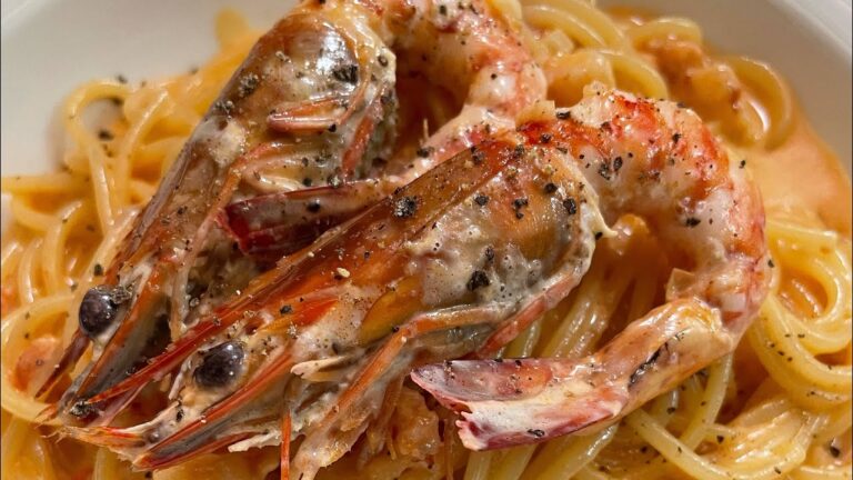 濃厚海老トマトクリームパスタ🍝