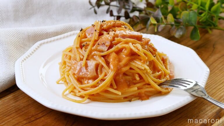 【濃厚トマトクリームパスタ】生クリーム不使用！レンジだけで作れる手軽なトマトクリームパスタ！10分で完成♪｜macaroni（マカロニ）
