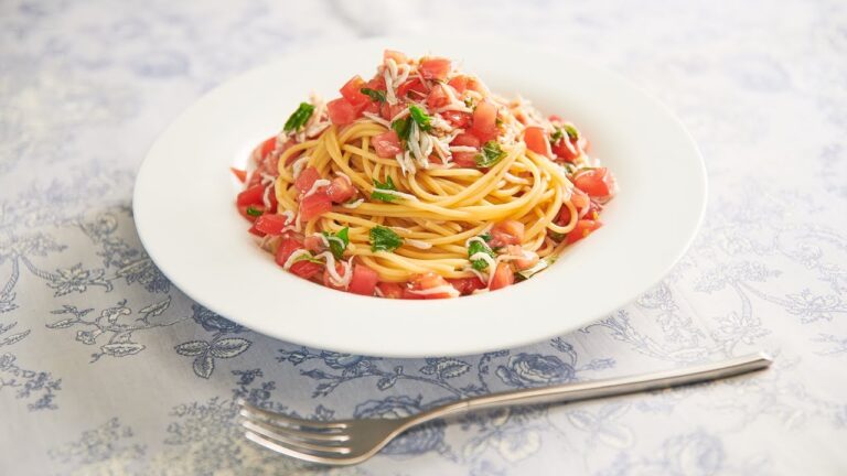 しらすとトマトの冷たいパスタ