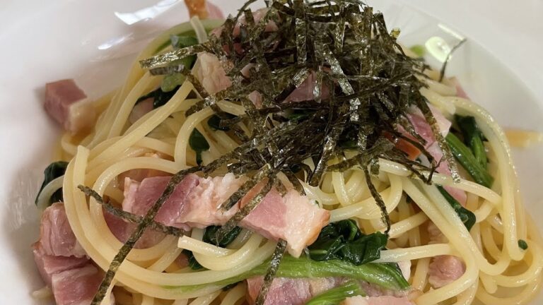 【うますぎ注意！】ベーコンとほうれん草のバター醤油パスタ🍝#pasta