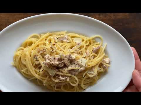 フライパンだけで濃厚ツナクリームパスタ