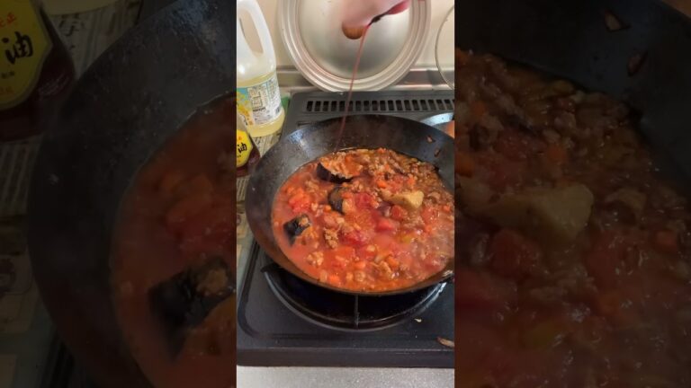 【大学生の弁当】揚げナスのミートソースパスタ弁当。#shorts #自炊 #asmr #弁当記録