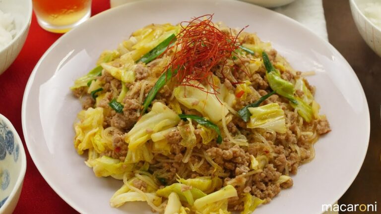 つるっと旨辛15分！ 春雨 たっぷり 肉味噌 キャベツ 炒め のレシピ 作り方