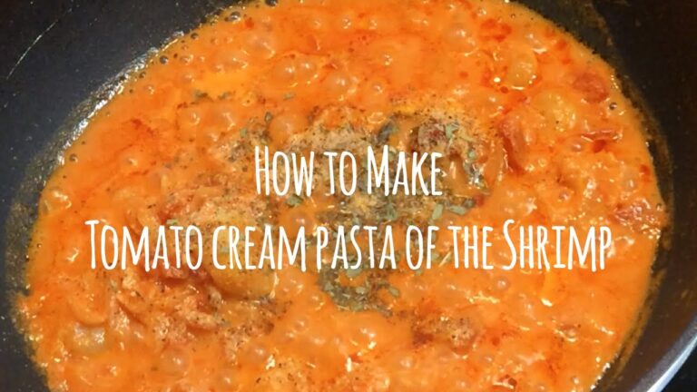 牛乳で濃厚！エビのトマトクリームパスタの作り方｜How to Make Tomato cream pasta of the Shrimp