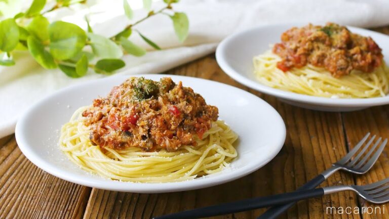 【すぐ麺】レンジでお手軽！サバ缶ミートソース