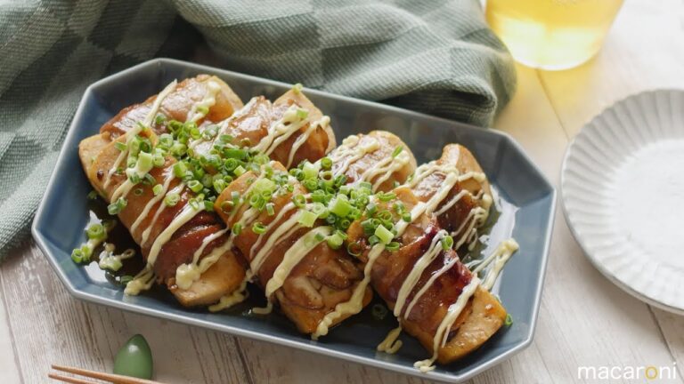 みりぽんでテリうま！お豆腐と しいたけの 豚肉 巻き のレシピ 作り方