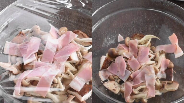 きのことベーコンのクリームペンネ
