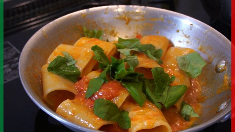 【フレッシュトマトで作る！】靴職人のパスタ　スカルパリエッロ【Paccheri allo Scarpariello】