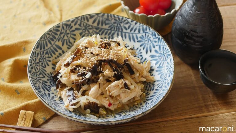 歯ごたえがクセになる！もやしときくらげのピリ辛ナムル の レシピ 作り方