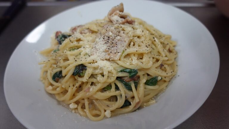 ＃１４０　ほうれん草とベーコンのコク旨クリームスパゲティを作ろう！