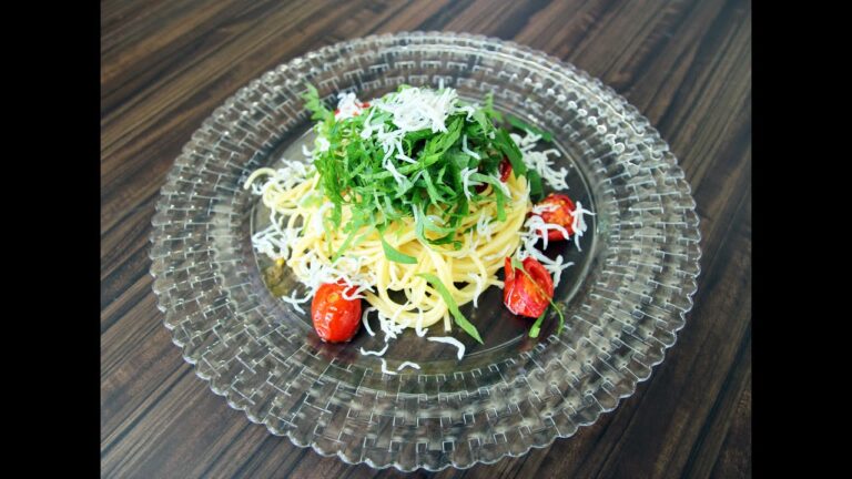 大葉とトマトとしらすのパスタ