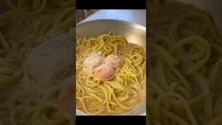 卵黄3つと生クリームで作る【濃厚カルボナーラ】#パスタ #カルボナーラ
