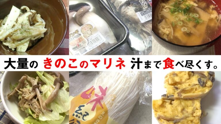 【作り置き】きのこのマリネと簡単なアレンジレシピでしのぐ日々～働く主婦…夜ごはんを楽ちんに～