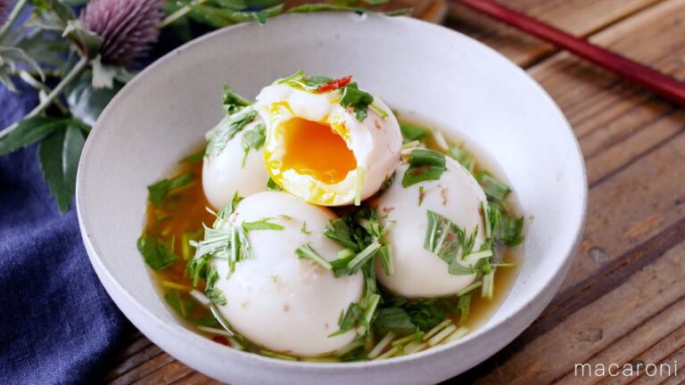 【わさび煮卵】さっぱりシャキシャキ！水菜とわさびが絶妙にマッチ♪｜macaroni（マカロニ）