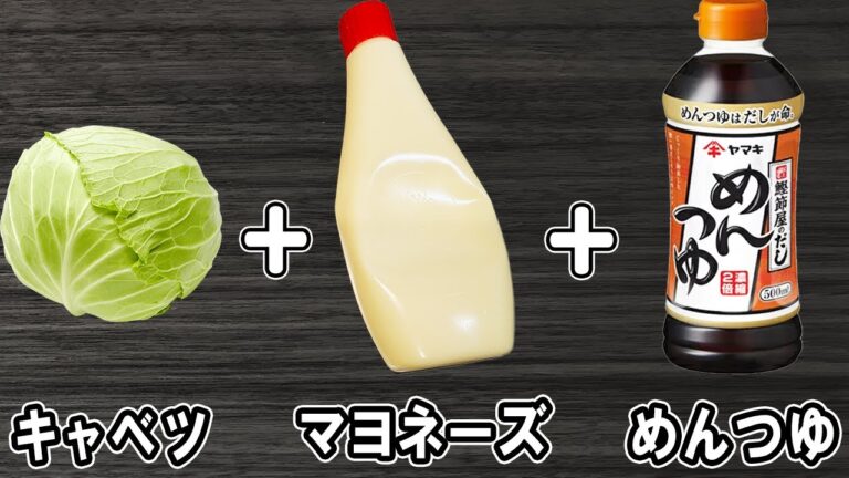 【キャベツサラダの簡単レシピ】マヨネーズとめんつゆでおてがる味付け！調味料和えれば出来上がり！冷めても美味しいおかずの作り方/キャベツレシピ/作り置きレシピ【あさごはんチャンネル】