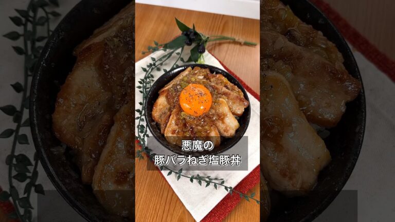 悪魔の豚バラねぎ塩豚丼