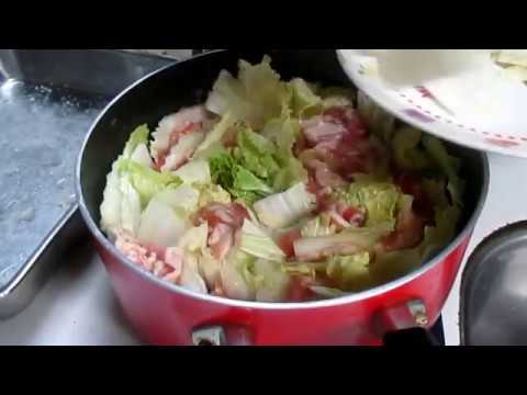 白菜と豚肉の柚子胡椒鍋