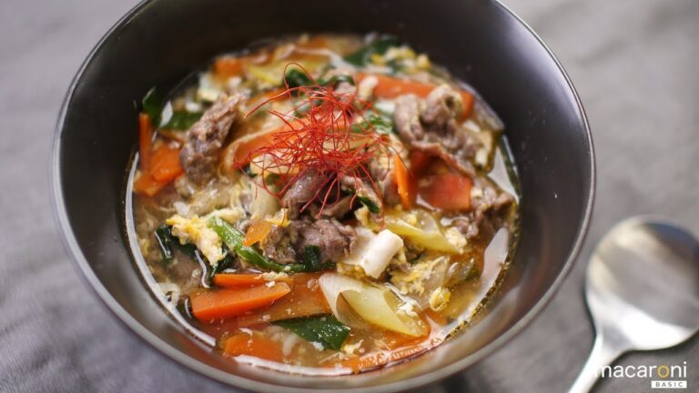 【基本のレシピ】旨辛いスープがやみつき！ 具材 たっぷり カルビ クッパ のレシピ 作り方