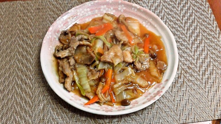 お年寄りでも食べやすい！白菜と豚肉のとろみ炒め