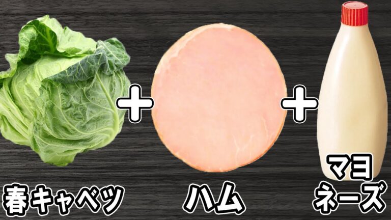 春キャベツの簡単レシピ！春キャベツとハムのめんつゆマヨサラダ！お手軽美味しいおかずの作り方/春キャベツレシピ/ハムレシピ/作り置きおかず/お弁当おかず【あさごはんチャンネル】