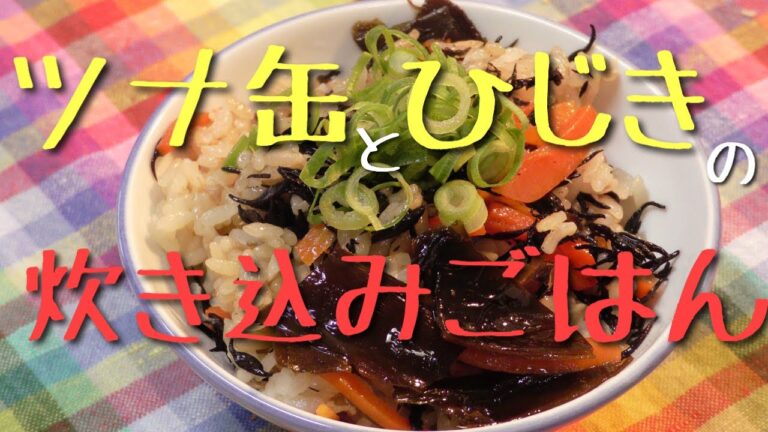 ツナ缶とひじきの炊き込みご飯！！