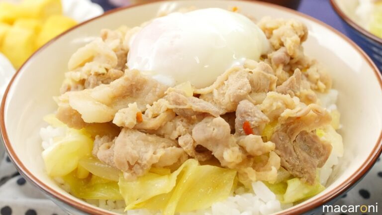 高速ずぼらドンブリ！レンジで簡単「豚バラスタミナ丼」のレシピ・作り方