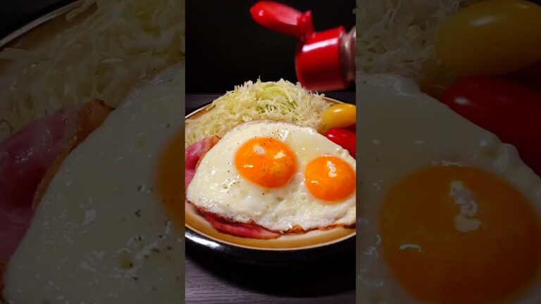 基本のベーコンエッグの作り方! #shorts