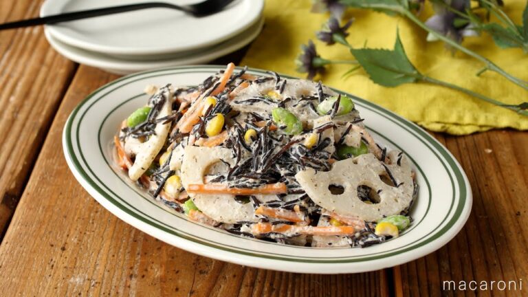 【ひじきとれんこんのごまマヨサラダ】しゃきしゃき食感！デリ風サラダ♪｜macaroni（マカロニ）