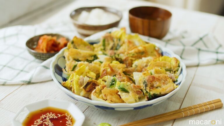 しゃきっとジュワ旨！ のっけて焼くだけ 豚バラ 白菜 チヂミの レシピ 作り方