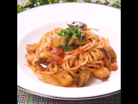 にんにく無しで作るトマトソースが絶品 なすのトマトソースパスタ ｜ moguna[モグナ]