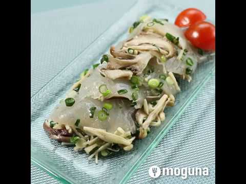 カルパッチョ風の副菜メニュー きのこと刺身のマリネ ｜ moguna[モグナ]