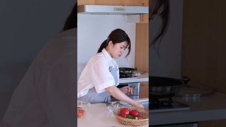 【トマトと大葉の簡単パスタ】茹でて和えるだけ！