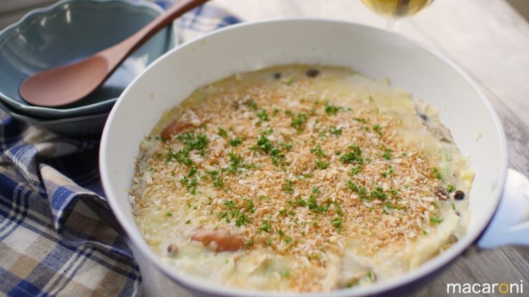 フライパンひとつで簡単！ 白菜と きのこの クリーム グラタン のレシピ 作り方