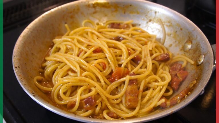 【トマトの甘味とバルサミコの酸味】夏のアマトリチャーナ【Amatriciana estiva】