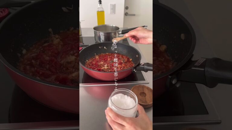 とにかく簡単！時短でさっと♡サバ缶のトマトソースパスタ