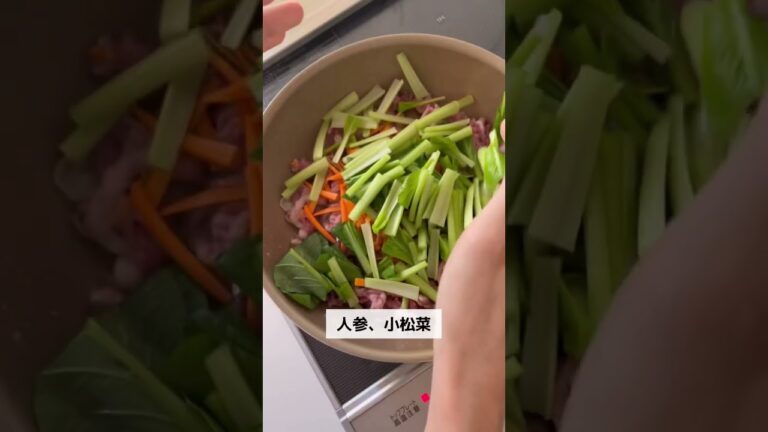 節約レシピ【豚こまと小松菜の春雨煮】#shorts #節約レシピ
