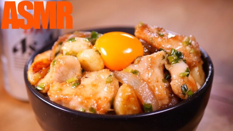 【飯テロ男飯】最強スタミナ☆旨すぎるネギ塩鶏丼【料理レシピ/男飯/ネギ塩鶏丼/スタミナ丼/飯テロ/料理音/ASMR】