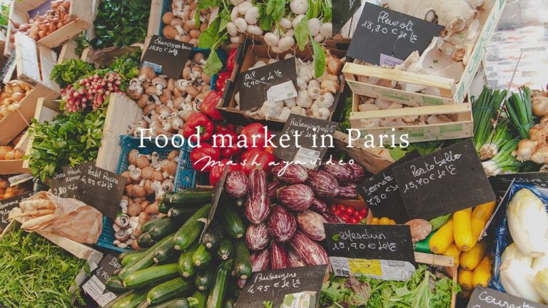 見てるだけで楽しい♪パリ最古のオーガニック市場 -マルシェ- でお買い物｜food markets in Paris｜SUB｜2人暮らし｜日常Vlog｜