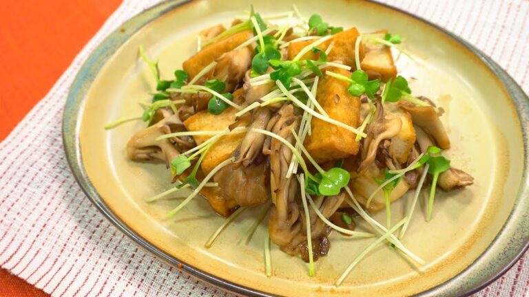 お肉不使用！まいたけと厚揚げの甘辛炒め