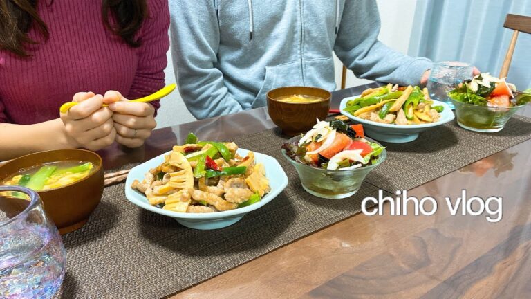 【料理vlog】平日夜ご飯と休日ブランチ/ピリ辛青椒肉絲/エッグベネディクト/おうち時間を楽しむ家庭菜園
