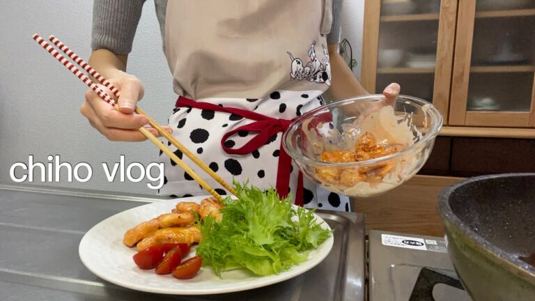 【料理vlog】鶏マヨにハマった夜と朝からガッツリ食べる平日/和洋ミックス献立/食器紹介