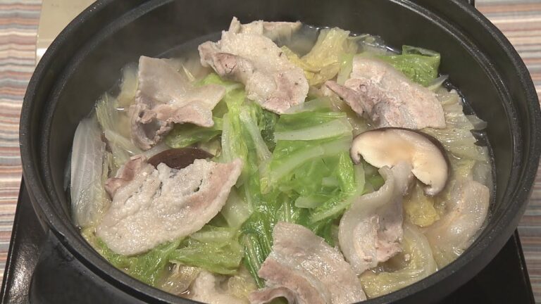 「豚バラ肉と白菜のぱぱっと鍋～中国の鍋 ピェンロー鍋～」（2021年4月14日）