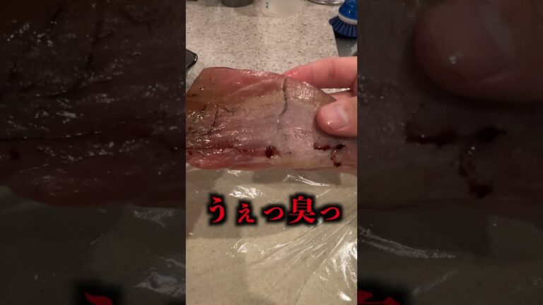 スーパーの半額の腐りかけのマグロの大トロをプロの下処理をするとこうなる　#shorts #イケメン