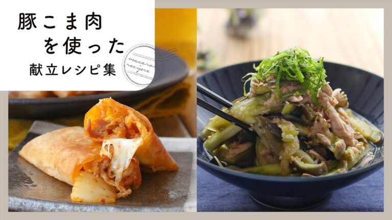 【豚こま肉を使った献立レシピ集】節約食材を使って！簡単お手軽レシピ集♪